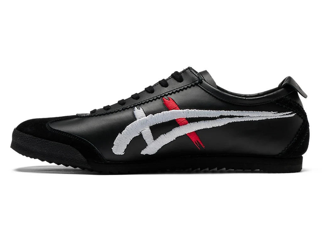 Onitsuka Tiger Mexico 66 Unisex Sneaker Black White Red Embroidery