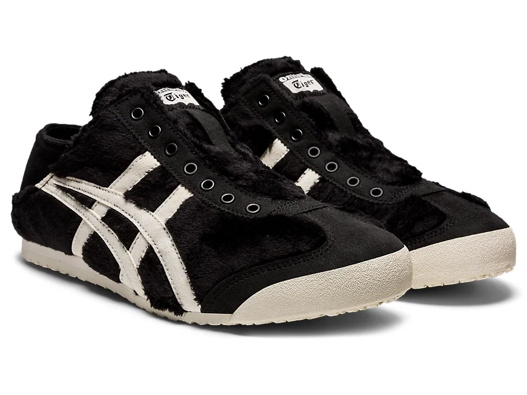 Onitsuka Tiger Mexico 66 Slip-On Unisex Sneaker Black Furry White