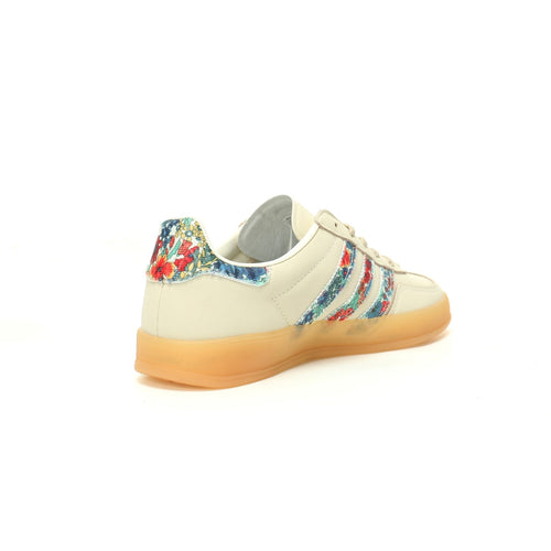 Adidas Originals Gazelle Indoor – Cream Floral Print Gum Sole Low-Top Sneakers