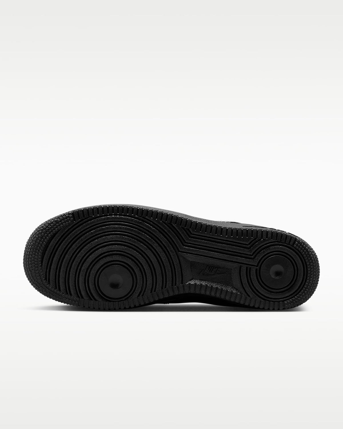 Nike Air Force 1 '07 Black Leather White Swoosh Sneakers