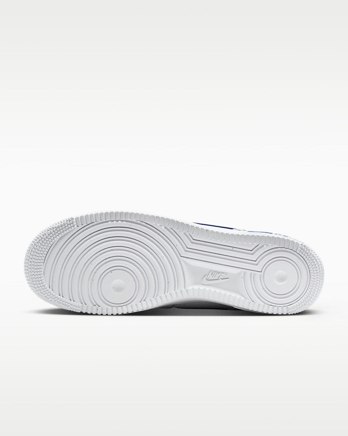 Nike Air Force 1 '07 White Blue Contrast Stitching Sneakers