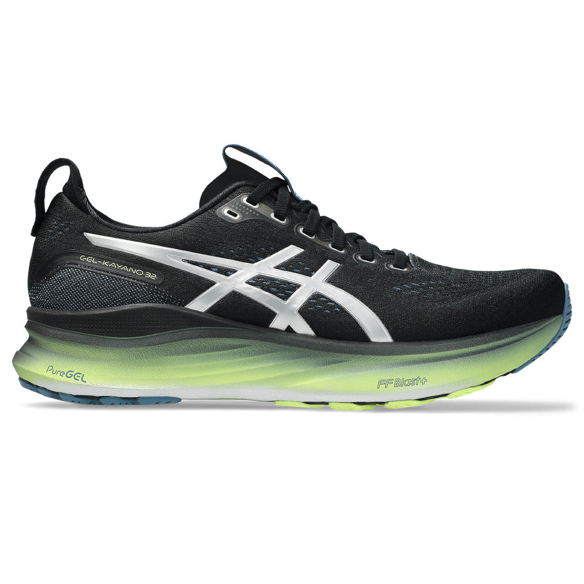 Asics Gel-Kayano 32 Black / Metallic Silver / Neon Green