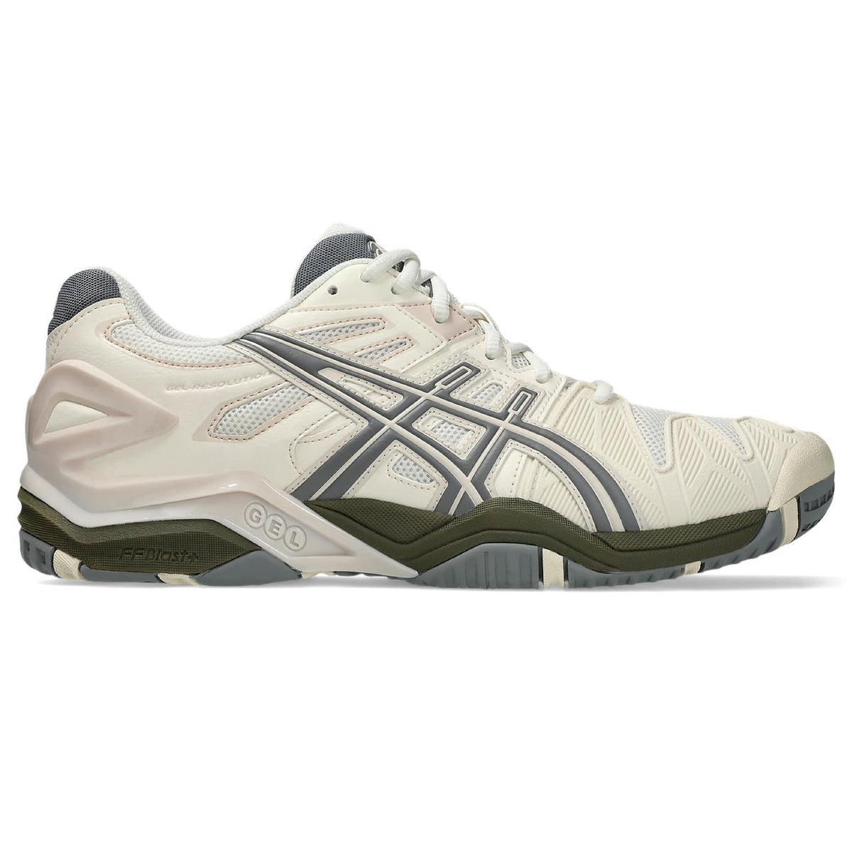 Asics Gel-Resolution – Cream/Beige/Dark Grey Tennis Sneaker