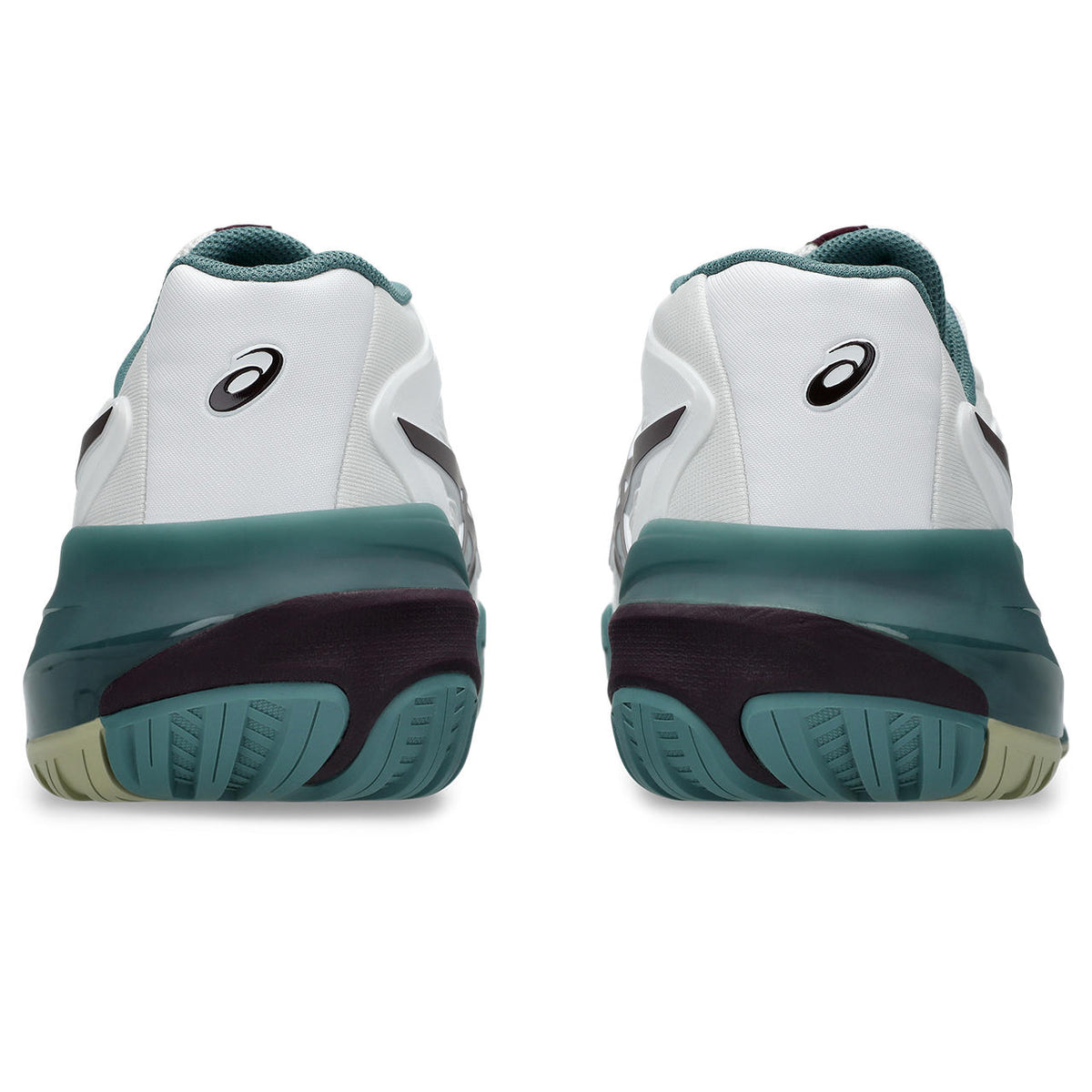 Asics Gel-Resolution – White/Burgundy/Teal Green Tennis Sneaker