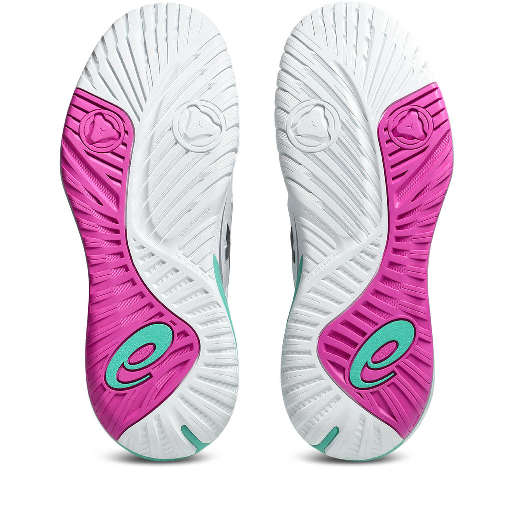 Asics Gel-Resolution – White/Black/Turquoise Tennis Sneaker