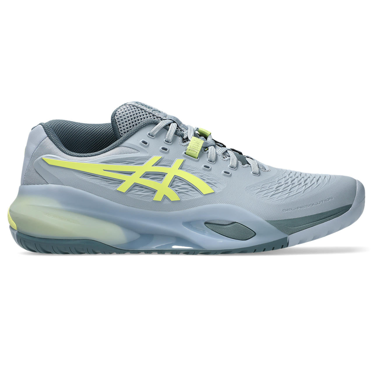 Asics Gel-Resolution – Light Grey/Lime Yellow Tennis Sneaker