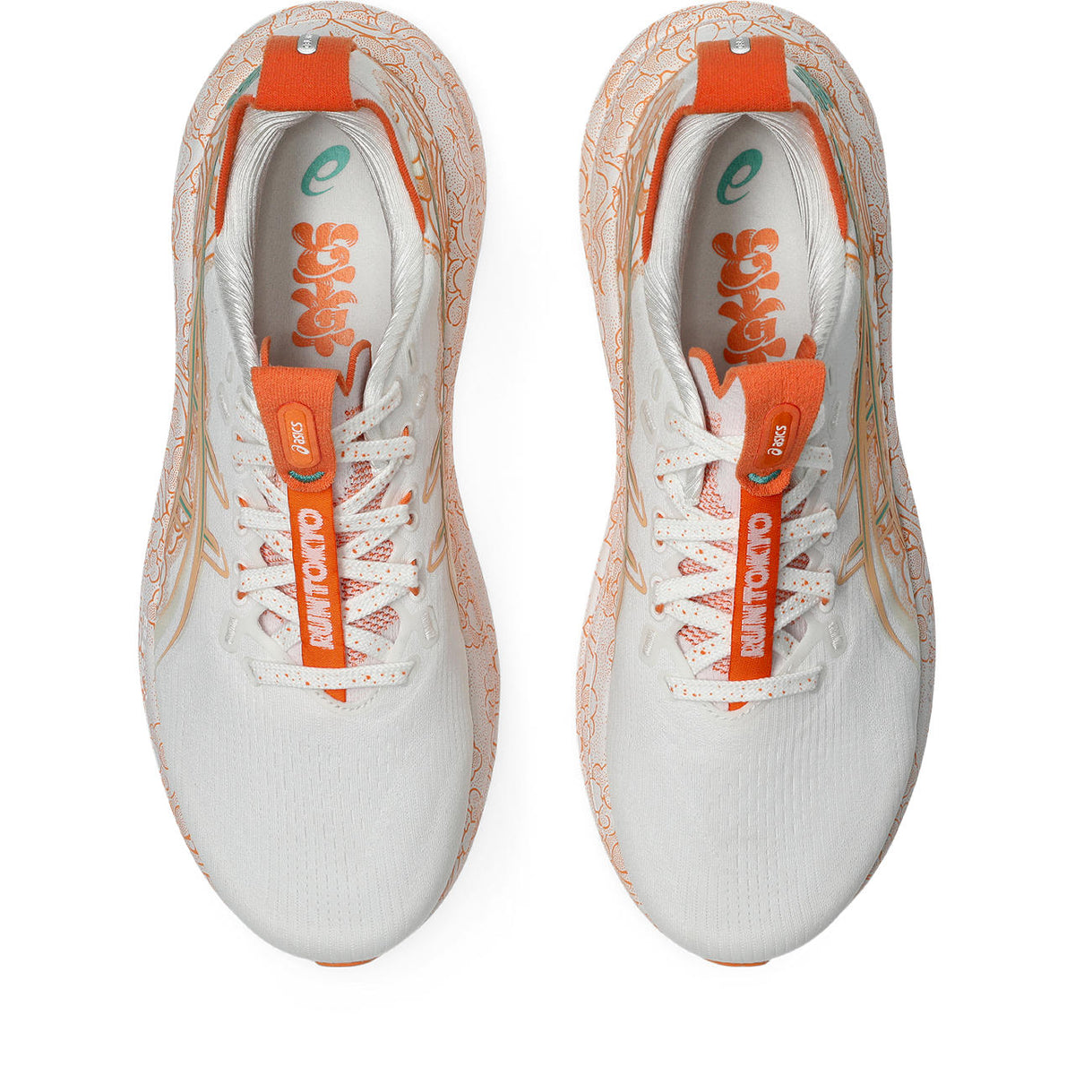 Asics Gel-Nimbus 27 White / Orange / Cloud Print