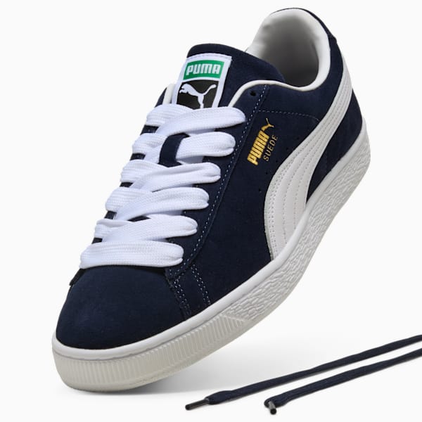 PUMA Suede Classic Navy Blue-White-Gold