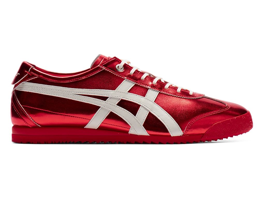 Onitsuka Tiger Mexico 66 Unisex Sneakers – Metallic Red White Stripe