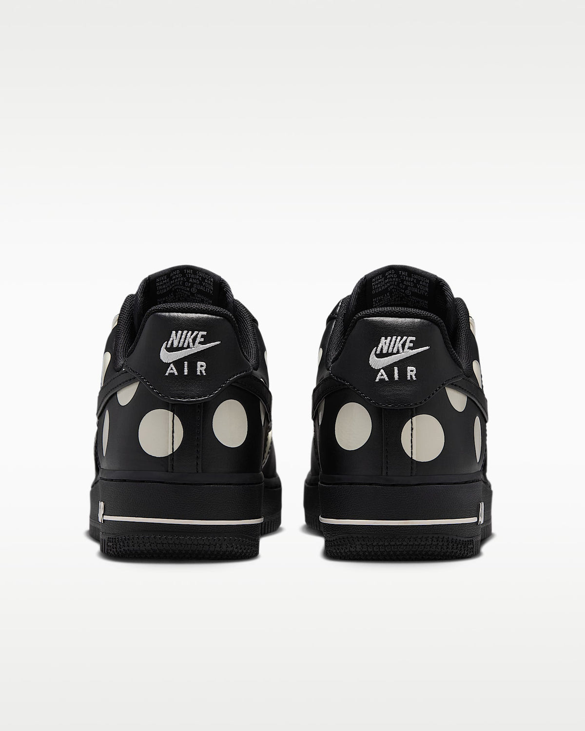 Nike Air Force 1 '07 Black White Polka Dot Sneakers
