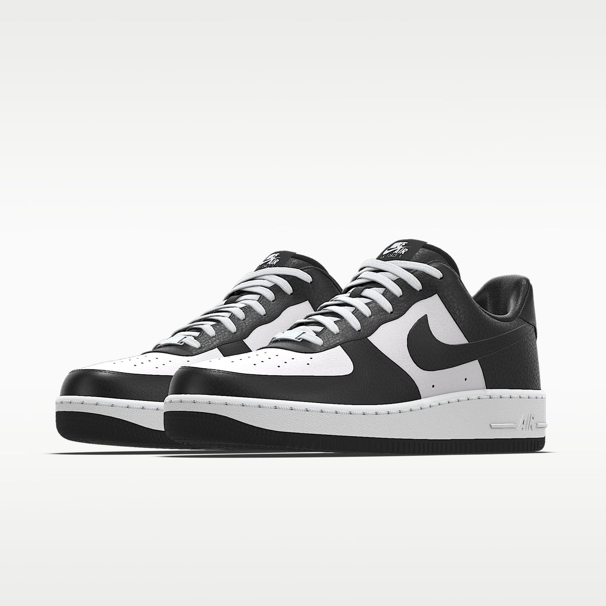 Nike Air Force 1 '07 Black White Panda Color-Block Sneakers