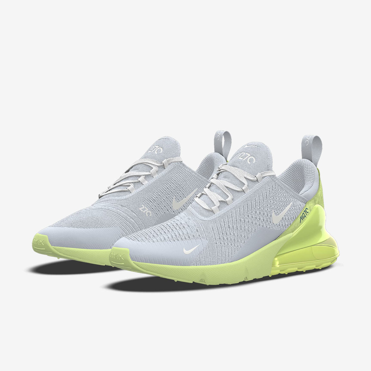 Nike Air Max 270 By You – Light Grey/Lime Green Custom Sneaker